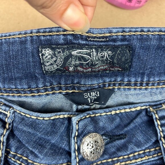 Silver Jeans Co Suki 17" Bootcut Denim Jeans Womens W27/L33 Blue - Picture 3 of 10